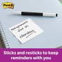 Post-it Super Sticky Notes, 3x3 in, 5 Pads, 2x the Sticking Power, White, Recyclable(654-5SSW)