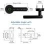 Smart Lock,CATCHFACE Fingerprint Door Lock Keyless Entry Door Lock WiFi Front Door Lock Unlock with Fingerprint/TTlock App/Code/Key Electronic Door Lock for Home Office Apartment Garage School Airbnb