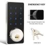 Door Lock WiFi,Smart Lock,Smart Electronic Door Lock with keyless,Touchscreen,Mechanical Keys Enabled Auto Lock Alarm Technology for Home,Hotel,Apartment and Office (with WiFi)