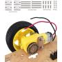 DC Motor Wheel Kit, 4PCS TT motor 3-6V Dual Shaft Gear Motor,Motor Support/Bracket,Electric motor Tyre Parts for Arduino Robot Smart Car,Model or Electronic Product DIY (4pcs Dual shaft/Biaxial)