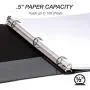 Samsill .5 Inch Value Document Storage 3 Ring Binder, Round Ring, 11 x 8.5 Inches, Black (11100)