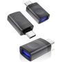 USB C Male to USB 3.0 Female Adapter 3-Pack,Thunderbolt 3 OTG Adapter for MacBook Pro,iPad Air 4,Chromebook,Pixelbook,Microsoft Surface Go,Pro 7,Duo,S21 21,Galaxy Note 9 S9 10 S10 S20 20 Ultra Plus