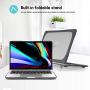 ProCase MacBook Pro 16 Case 2019 A2141 with Touch Bar & Touch ID, Heavy Duty Slim Hard Shell Dual Layer Protective Cover with Fold Kickstand for MacBook Pro 16 Inch 2019 Release -Black