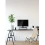 Allsop Large Metal Art Monitor Stand, 18-Inch wide platform holds 50 lbs with keyboard storage space - Black (30336)