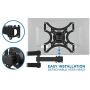 Mount-It! TV Wall Mount Bracket with Full Motion Arm Fits 13-42” Flat Screen TVs VESA 75, 100, 200, 55lb Weight Capacity WITH 15'' EXTENSION
