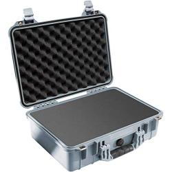Pelican 1500 Camera Case With Foam (Silver)