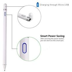 Stylus Pens for Touch Screens, Fine Point Stylist Pen Pencil Compatible with iPhone iPad Other Tablets (White)