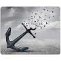 NICOKEE Seagulls Rectangle Gaming Mousepad Anchor Turns into Flying Birds Seagulls for Liberty and Hope Mouse Pad Mouse Mat for Computer Desk Laptop Office 9.5 X 7.9 Inch Non-Slip Rubber