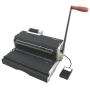 Akiles Coilmac-ER 41 Plus Manual Coil Punch with Electric Coil Inserter, Special 4 x 5mm Oval Holes, Fully Disengageable Pins, Letter 4:1 pitch (0.248''), Extended Single Punching Length (13'')