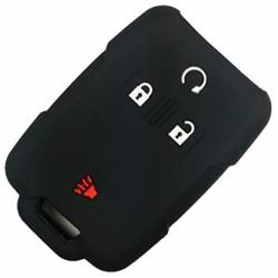 Coolbestda Silicone 4 Buttons Key Fob Cover Case Protector Remote Jacket Keyless Entry for 2018 2017 Chevrolet Chevy Silverado Colorado GMC Canyon Sierra Yukon Cadillac M3N32337100 13577770 13577771