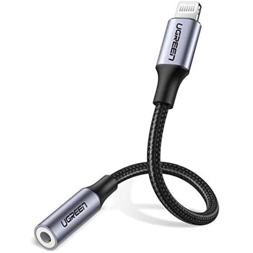 UGREEN Headphones Adapter for Apple MFi Certified iPhone Lightning to 3.5mm Jack Converter for iPhone 12 Mini 12 Pro Max 11 Pro Max X XR XS iPhone 7 7P 8 8P
