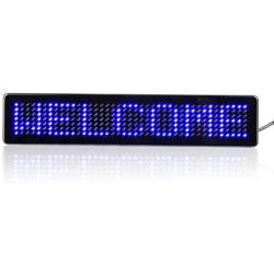 Leadleds Remote Led Programmable Sign Driving Lights for Cars/motorcycle/bicycle/vehicle, By Remote Program English, European Characters, Number, Punctuation, Symbol, Easy Program (Blue)