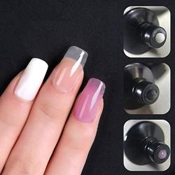 Joligel Polygel Nail Starter Kit With UV/LED Lamp, Builder Gel + Nail Extension Forms Tips + 3-Way Tip Clipper + Cuticle Pusher + Brush + File Buffer + Remover Wraps (Pink For French Manicure)