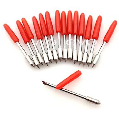 CB09 Graphtec Blade 15Pcs 45 Degree Cutting Blades for Silhouette Cameo 1 2 3/Portrait/Curio/Graphtec 6000/CE 5000-60 Plotter