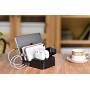 KeyEntre 6 Port USB Charging Station Multi Device USB Charging Dock Station HUB Desktop Charger Stand Organizer Compatible for iPhone ipad Airpods pro iwatch Kindle Tablet Multiple Devices, Black