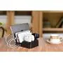 KeyEntre 6 Port USB Charging Station Multi Device USB Charging Dock Station HUB Desktop Charger Stand Organizer Compatible for iPhone ipad Airpods pro iwatch Kindle Tablet Multiple Devices, Black