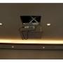 INTBUYING 39 Inch Projector Lift Motorized Ceiling Projector Scissor Bracket Projector Hidden Lifter Adjustable Wireless Control