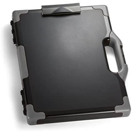 Officemate OIC Carry All Clipboard Storage Box, Letter/Legal Size, Black and Gray (83324)
