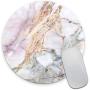 Smooffly Marble Circular Mouse Pad, Teacher Custom Gift, Pink and Blue Marble Mouse Pad Round Mat Size 7.9 x 7.9 x 0.12 Inch