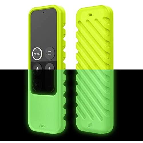 elago R3 Protective Case Compatible with Apple TV Siri Remote 4K (5th) / 4th Generation (Neon Yellow) - Extra Protection, Durable Silicone, Lanyard Included, Full Access