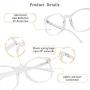 LifeArt Blue Light Blocking Glasses, Anti Eyestrain, Computer Reading Glasses with Spring Hinge, Gaming Glasses, TV Glasses for Women Men, Anti Glare (Transparent, No Magnification)