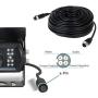 4-Pin Extension Cord for Vehicle Backup Camera, 15M 49.2FT Car Backup Camera Extension Cable Aviation Adapter Waterproof Shockproof for Vehicle Rearview Backup Camera Kit on Truck Trailer Camper Bus