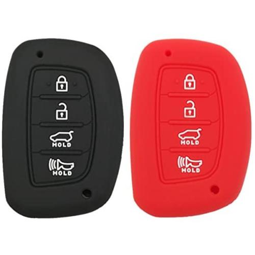 Coolbestda 2Pcs Silicone Smart 4buttons Key Fob Skin Cover Case Protector Keyless Jacket Remote Bag for 2018 2017 2016 Hyundai Tucson Elantra (NOT FIT Flip/Pop Out/Folding Key Coolbestda 2Pcs Silicone Smart 4buttons Key Fob Skin Cover Case Protector Keyless Jacket Remote Bag for 2018 2017 2016 Hyundai Tucson Elantra (NOT FIT Flip/Pop Out/Folding Key