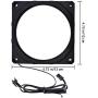 RGB Case Fan Frame, High Density LEDs RGB Lighting Frame for 120mm PC Case Fan, Compatible with 12V 4-Pin RGB LED headers for ASUS Aura RGB, MSI Mystic Light, ASROCK Aura RGB Motherboard, 1 Pack