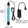 UV Germicidal Lamp UVC Light Bulb with Ozone Sterilization UV-C Sanitizer Wand Waterproof 5/20/60Minutes Timer (253.7nm with 185nm)