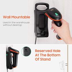 Tera 2D Barcode Scanner with Adjustable Folding Stand and Charging Cradle, Wall Mountable 2.4G Wireless & USB 2.0 Wired QR Bar Code Reader with Vibration Alert