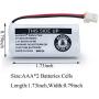 BAOBIAN 2.4V Ni-MH BT162342 BT262342 Battery for BT183342 BT283342 BT166342 BT266342 VTech CS6114 CS6419 CS6719 AT&T EL52300 CL80111 Cordless Phone (2 Pack)
