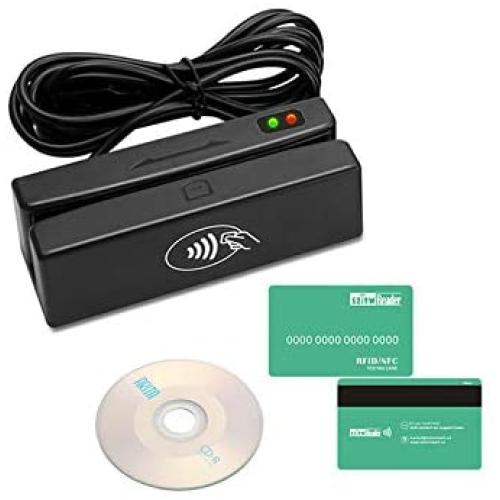 SZiTW MSR100-RF 2 in 1 USB tracks 1/2/3 Magnetic Stripe Card Reader and RFID Card Reader/Writer With SDK Software For POS System