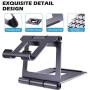 B-Land Laptop Stand, Adjustable Laptop Holder Aluminum Laptop Riser Foldable Portable Tablet Holder Computer Stand for Desk Compatible with All Tablets, Phones & Laptops 10-17''