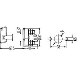 HELLA 002843011 2843 Series 100A Rating Battery Master Switch