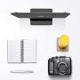 Adjustable Laptop Stand Dock | Compatible with All Laptops | Vertical Modern Aluminum Custom Fit Desktop Space-Saving (Black)
