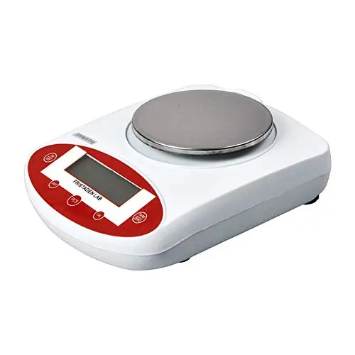 Fristaden Lab Digital Precision Analytical Balance 1000g x 0.01g, Digital Scale with 01 Gram Scale Accuracy and Stainless Steel Weighing Pan | Weighs Grams, Ounces, Pounds and Carats | 1YR Warranty