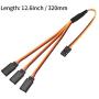 uxcell RC Products 4 Way Servo Wire for JR Futaba Extension Cord 30 Core 320mm 3 Pin in Brown/Red/Orange 2pcs