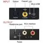 Audio Converter, AMANKA Digital to Analog Audio Decoder with Digital Optical Toslink and Coaxial Inputs to Analog RCA and AUX 3.5mm (Headphone) Outputs Fiber Cable Included