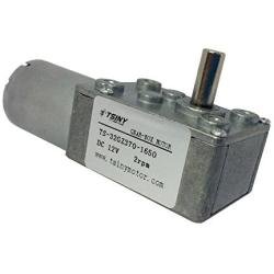 BEMONOC High Torque Dc 12v Low Speed 2RPM Reversible Worm Gear Motor of Miniature Metal Motor with Shaft 6mm