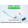 Compact 3 in 1 Letter Opener，Shredder and ID Security Stamp, Identity Protection, Small and Portable, Suitable for Home, Small Office or Travelling (White)
