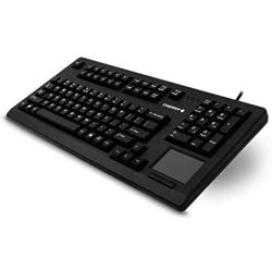 Cherry Compact QWERTY Mechnical USB Keyboard with Touchpad - 104 Keys, 16'' Wide, Black (G80-11900LUMEU-2)