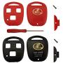 for Lexus Key Fob Shell,Replacement Key Case Housing Keyless Entry Remote Key Fob with Stickers Fit for Lexus GS300 GS400 GS430 GX470 IS300 LS400 LS430 LX470 RX300 RX330 (1 Black+1 Red)