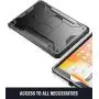 Poetic Revolution Series Case Designed for iPad 10.2 7th Generation 2019 / 8th Generation 2020 Case, Full-Body Rugged Shockproof Protective Cover with Kickstand and Built-in-Screen Protector, Black
