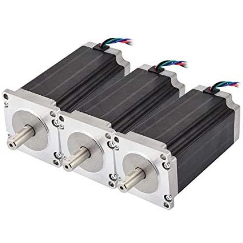 STEPPERONLINE 3PCS 3Nm Nema 23 Stepper Motor 4.2A 4-wires 10mm Shaft DIY CNC Mill Lathe Router