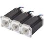 STEPPERONLINE 3PCS 3Nm Nema 23 Stepper Motor 4.2A 4-wires 10mm Shaft DIY CNC Mill Lathe Router