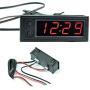 Car Temperature Clock - Car Clock 12V 3 in 1 Thermometers Voltmeter Gauge Electronic Clock LED Digital Display LCD Screen