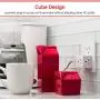 GE 3 Plug, 5 Pack, Wall Tap, Adapter, Grounded Outlet, Access Design, Indoor Use Only, Ul Listed, White, 41870