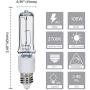4-Pack JDE11 120V 100W Dimmable Halogen Bulb T4 Mini Candelabra Base Warm White for Chandeliers, Ceiling Fan, Table Lamps, Cabinet Lighting