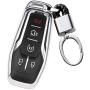 Royalfox(TM) 4 5 Buttons TPU Smart keyless Entry Remote Key Fob case Cover Keychain for Ford Mustang F-150 F-450 Explorer Taurus Fusion Edge,Lincoln MKZ MKC MKX (Silver) Royalfox(TM) 4 5 Buttons TPU Smart keyless Entry Remote Key Fob case Cover Keychain for Ford Mustang F-150 F-450 Explorer Taurus Fusion Edge,Lincoln MKZ MKC MKX (Silver)