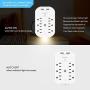6 Outlet Surge Protector, Addtam Wall Outlet Extender with Sensor Night Light, Multi Plug Outlet Wall Adapter Power Strip with 2 USB Charging Ports, 490 Joules, for Home, Travel, Office, Hotel